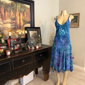 TROPICAL TANTRUM Summer Dress adjustable shoulder straps mid length